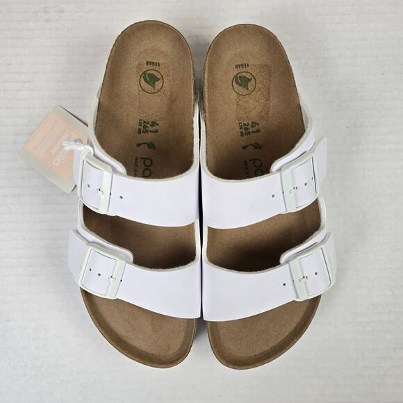 Birkenstock Papillio Arizona Flex Platform Birko-Flor Size 41/L10 White Narrow - Picture 2 of 5